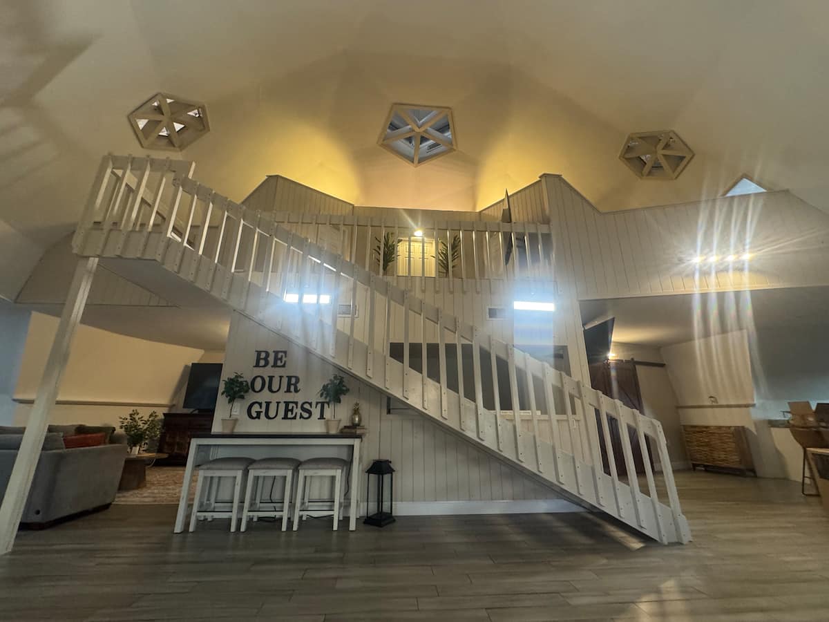 Interior of dome home near master closet